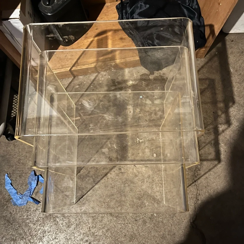 Clear Acrylic set of vintage lucid nesting tables